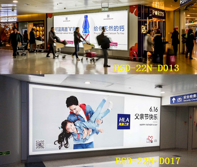 北京首都機場T2國內出發(fā)西側通廊出口燈箱廣告案例圖