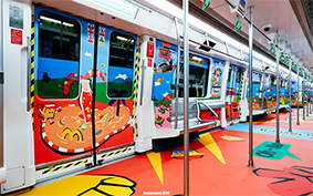 深圳地鐵內(nèi)包車(chē)廣告案例分享——麥當(dāng)勞麥樂(lè)雞40周年四小福專屬列車(chē)發(fā)車(chē)！