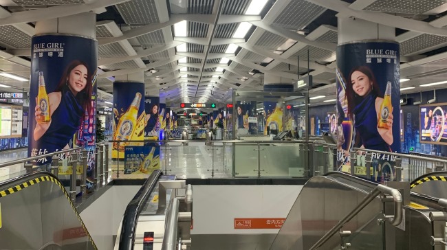廈門1號(hào)線呂厝站地鐵站廳墻貼廣告投放，廈門地鐵廣告價(jià)格