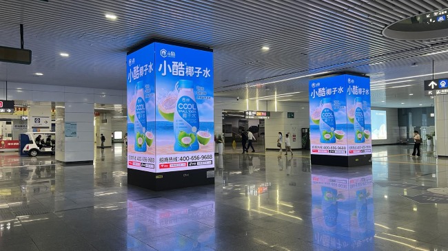 深圳福田高鐵站包柱LED廣告投放，福田地鐵站大屏廣告價(jià)格
