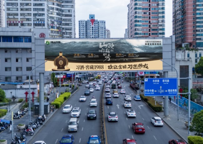 貴陽北京西路天橋LED廣告投放，貴陽人民大道大屏廣告價格